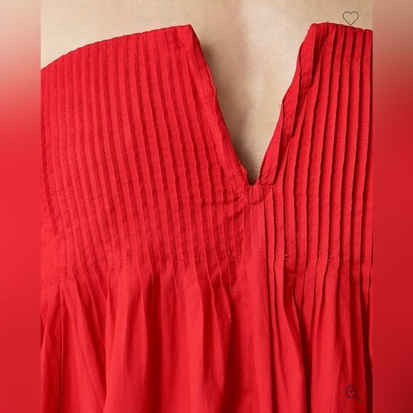 NWT J CREW Collection strapless notched maxi dress in Red Arroyo - Picture 4 of 6